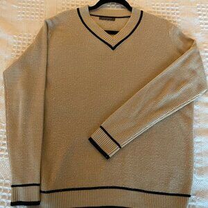 SUZY SHIER Chunky Knit V-Neckline Long Sleeves Sweater Size XL EUC